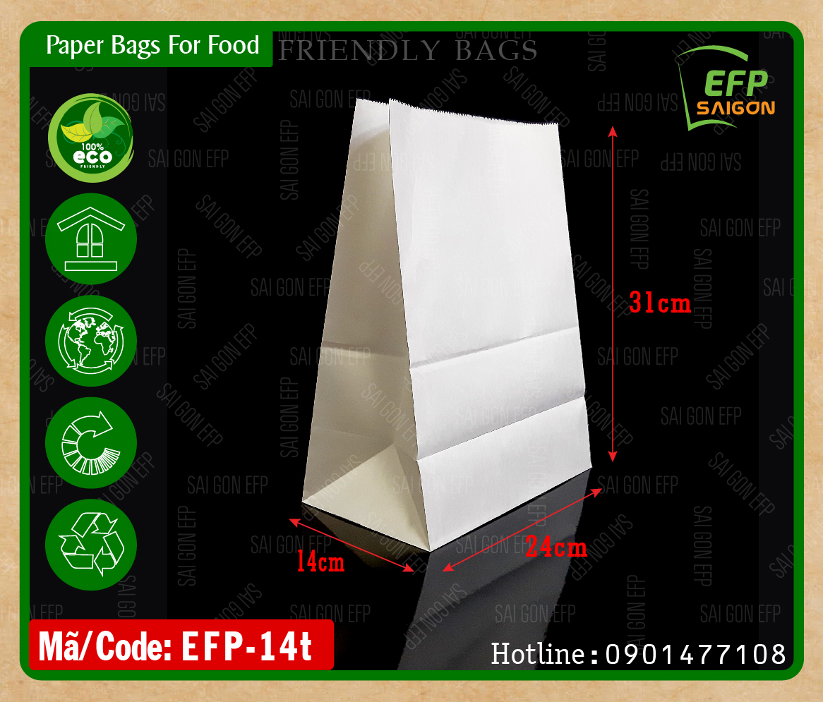 Túi giấy kraft trắng